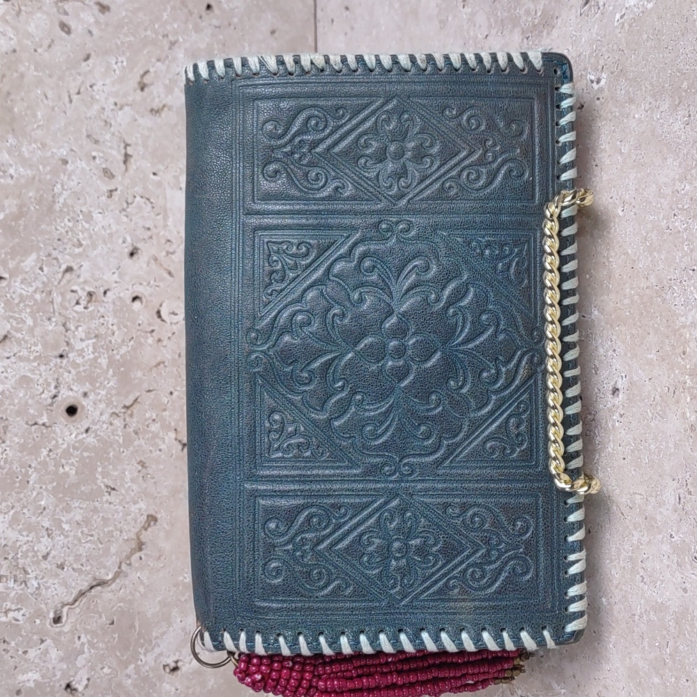 Embossed Leather Bi-fold Wallet